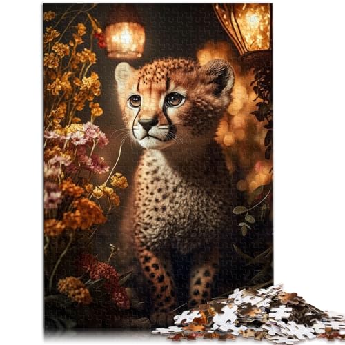 Teenager-Puzzle, magisches Fantasie-Gepardenjunges, Puzzle 1000 Teile, 50 x 75 cm, Holzpuzzle für Erwachsene und Kinder ab 14 Jahren, Geschenk für Erwachsene und Kinder von BBVNFLIR