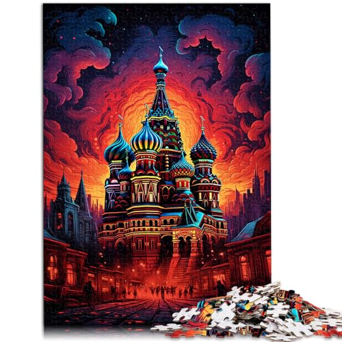 für Erwachsene Puzzle Russland Rotes Quadrat 1000-teiliges Puzzle für Erwachsene 50x75cm Holzpuzzle Geeignet für Erwachsene und Kinder ab 14 Jahren Spielzeug-Wanddekoration von BBVNFLIR