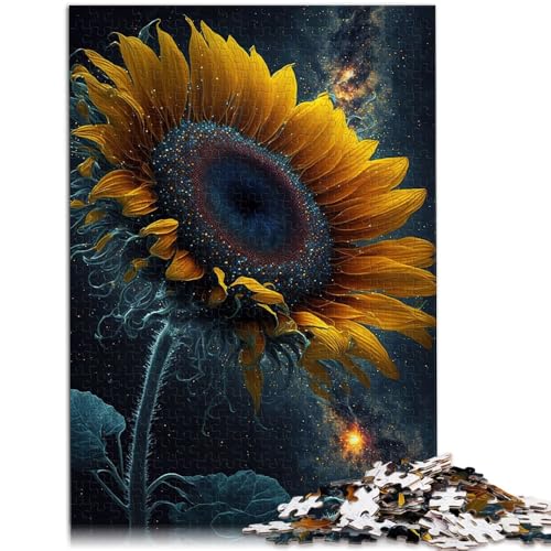 für Erwachsene Puzzles Universum Sonnenblume Puzzles für Erwachsene 1000 Teile 50x75cm Holzpuzzle für Erwachsene & Kinder Heim Lernspiele DIY Spielzeug von BBVNFLIR