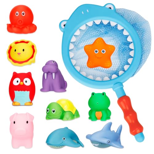 BBWELL Badespielzeug Baby ab 1 2 3 4 Jahr,11 Stück Badewannenspielzeug mit Fischernetz,Wasserspielzeug Kinder Pool Spielzeug,Badespaß Spritztiere Wassertiere Für Kleinkinder BBWELL Badespielzeug Baby ab 1 2 3 4 Jahr,11 Stück Badewannenspielzeug mit Fischernetz,Wasserspielzeug Kinder Pool Spielzeug,Badespaß Spritztiere Wassertiere Für Kleinkinder von BBWELL