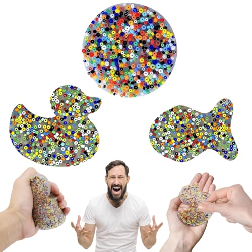 Skin Picking Fidget Toys,3 Stück Skin Picking Spielzeug Silikon Picking Pad Sensorisches Spielzeug Zum Skin Pickin Anti Stress Relief Fidget Toy Für ADHD OCD Erwachsene (Ente+Fisch+Rund) von BCEDIGAD