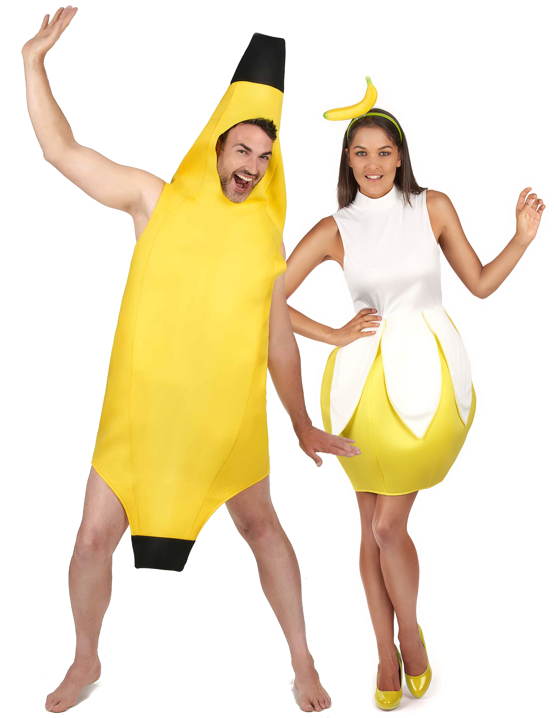 Bananen-Paarkostüm für Erwachsene Fasching gelb-braun Bananen-Paarkostüm für Erwachsene Fasching gelb-braun von BCI