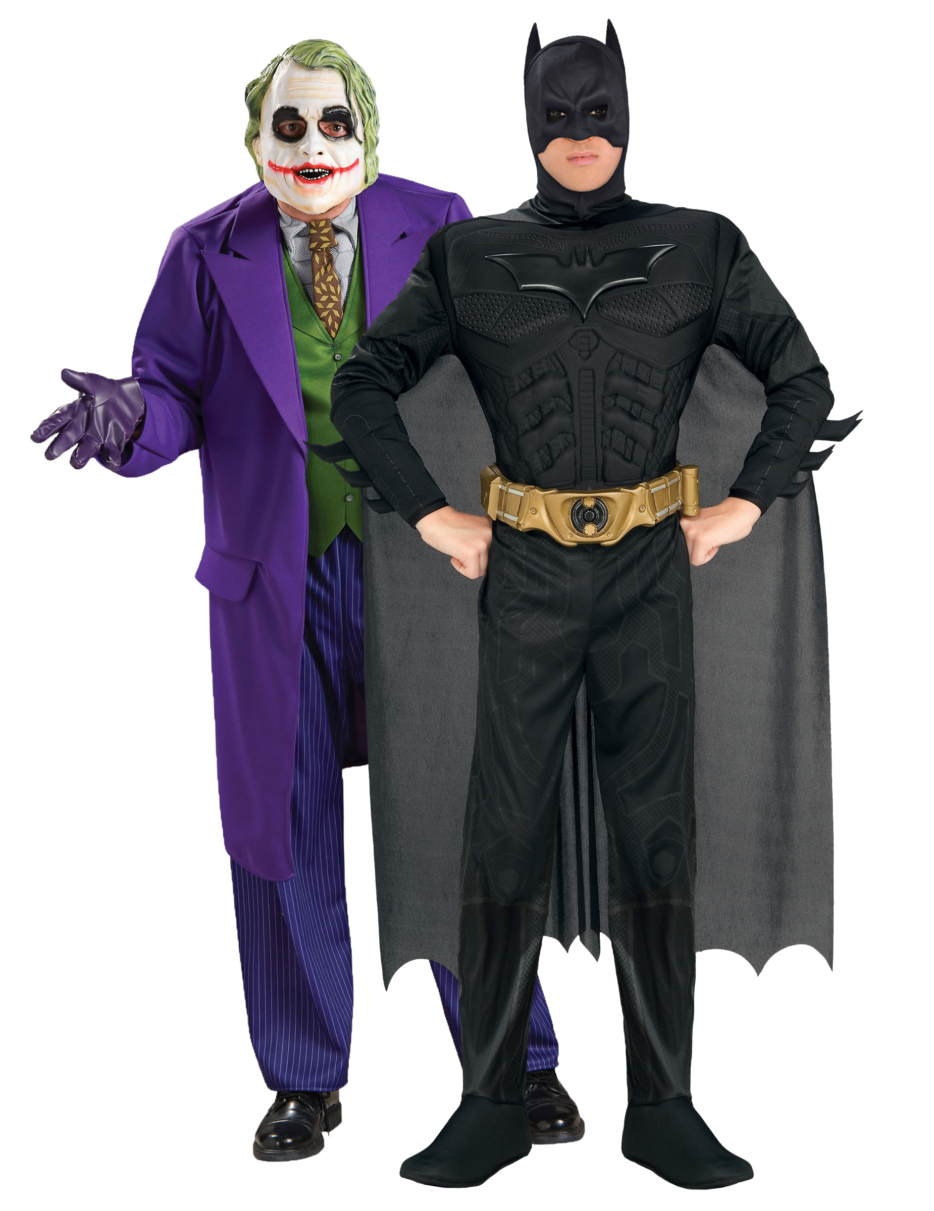 Batman und Joker-Kostüm für Herren Superheld Paarkostüm von BCI