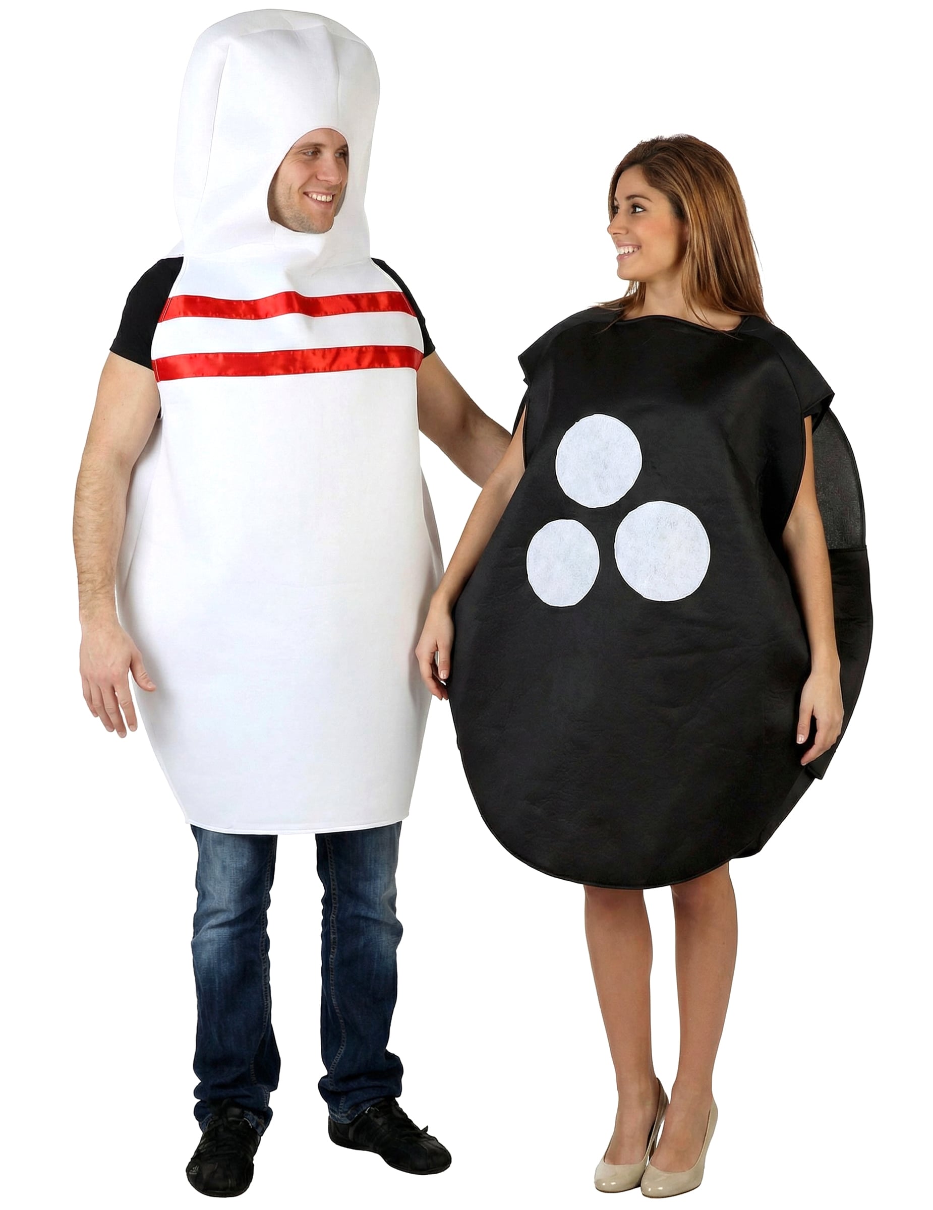 Bowling-Kugel + Kegel Partnerkostüm für Erwachsene Bowling-Kugel + Kegel Partnerkostüm für Erwachsene von BCI