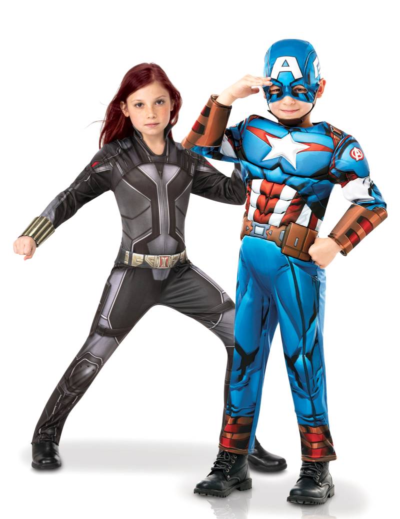 Captain America und Black Widow Paarkostüm Kinder von BCI