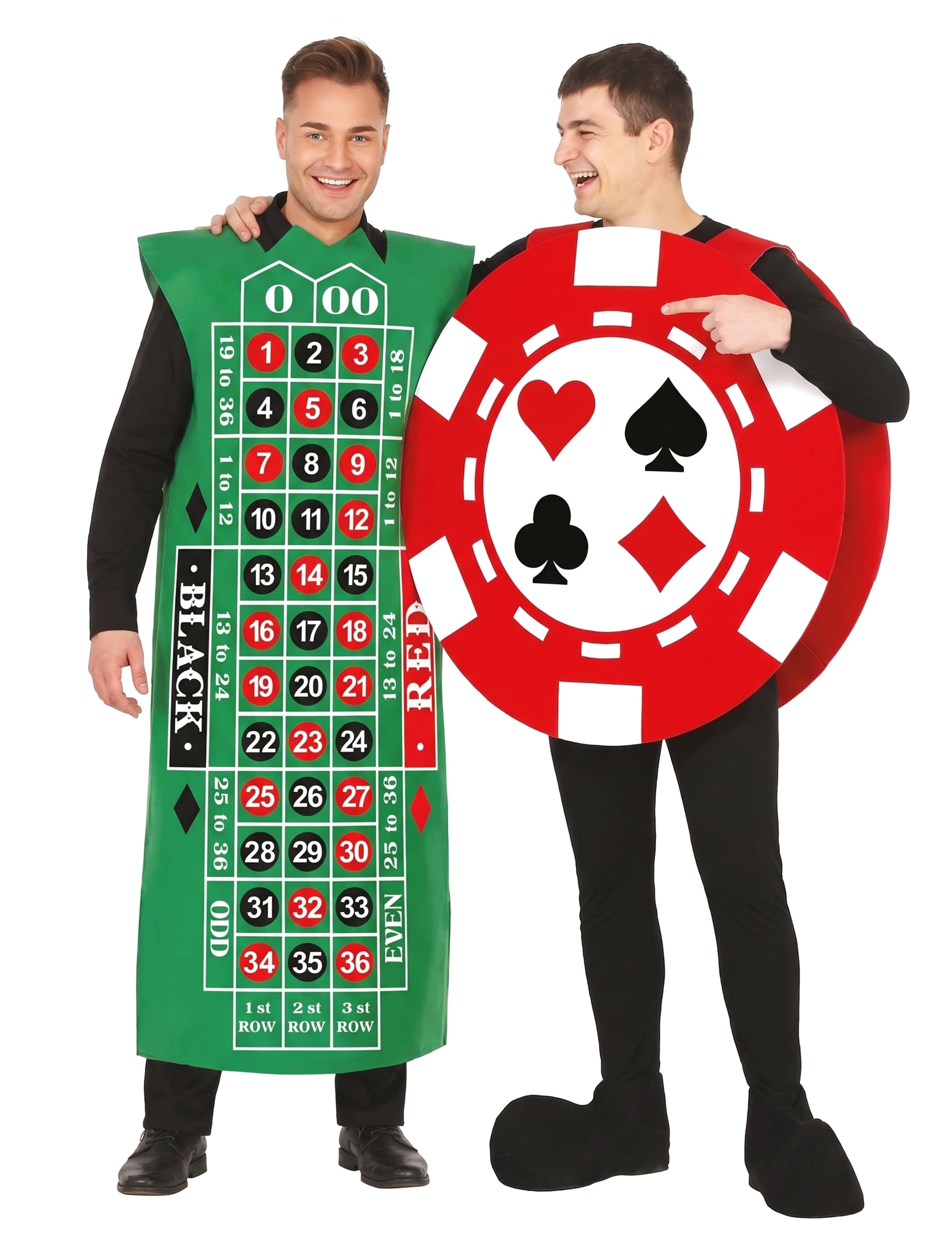 Casino Paarkostüm Erwachsene - Roulette + Pokerchip Kostüm für Mottoparty, Karneval + JGA Casino Paarkostüm Erwachsene - Roulette + Pokerchip Kostüm für Mottoparty, Karneval + JGA von BCI