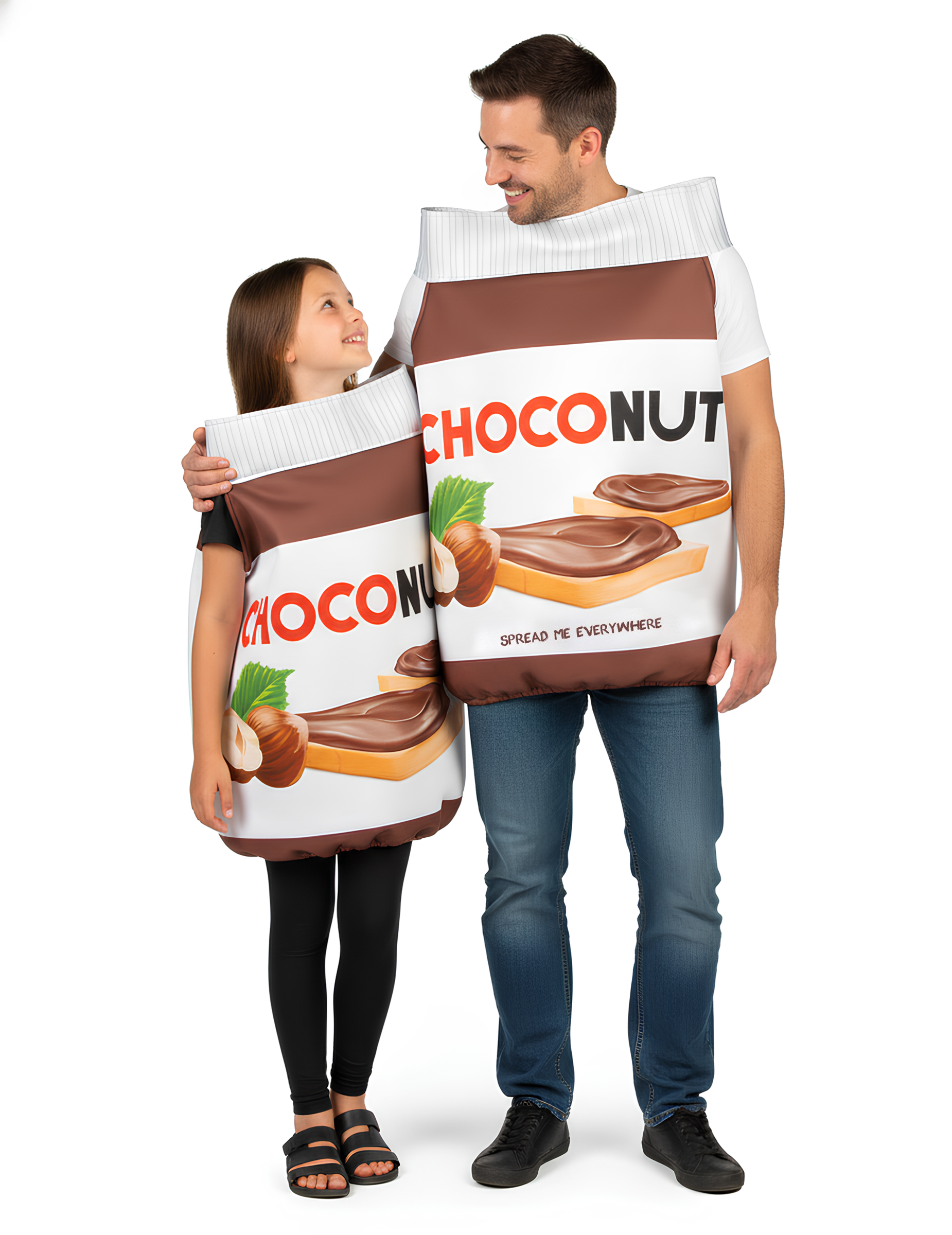 Choconut Paarkostüm Schokoaufstrich für Erwachsene braun Choconut Paarkostüm Schokoaufstrich für Erwachsene braun von BCI