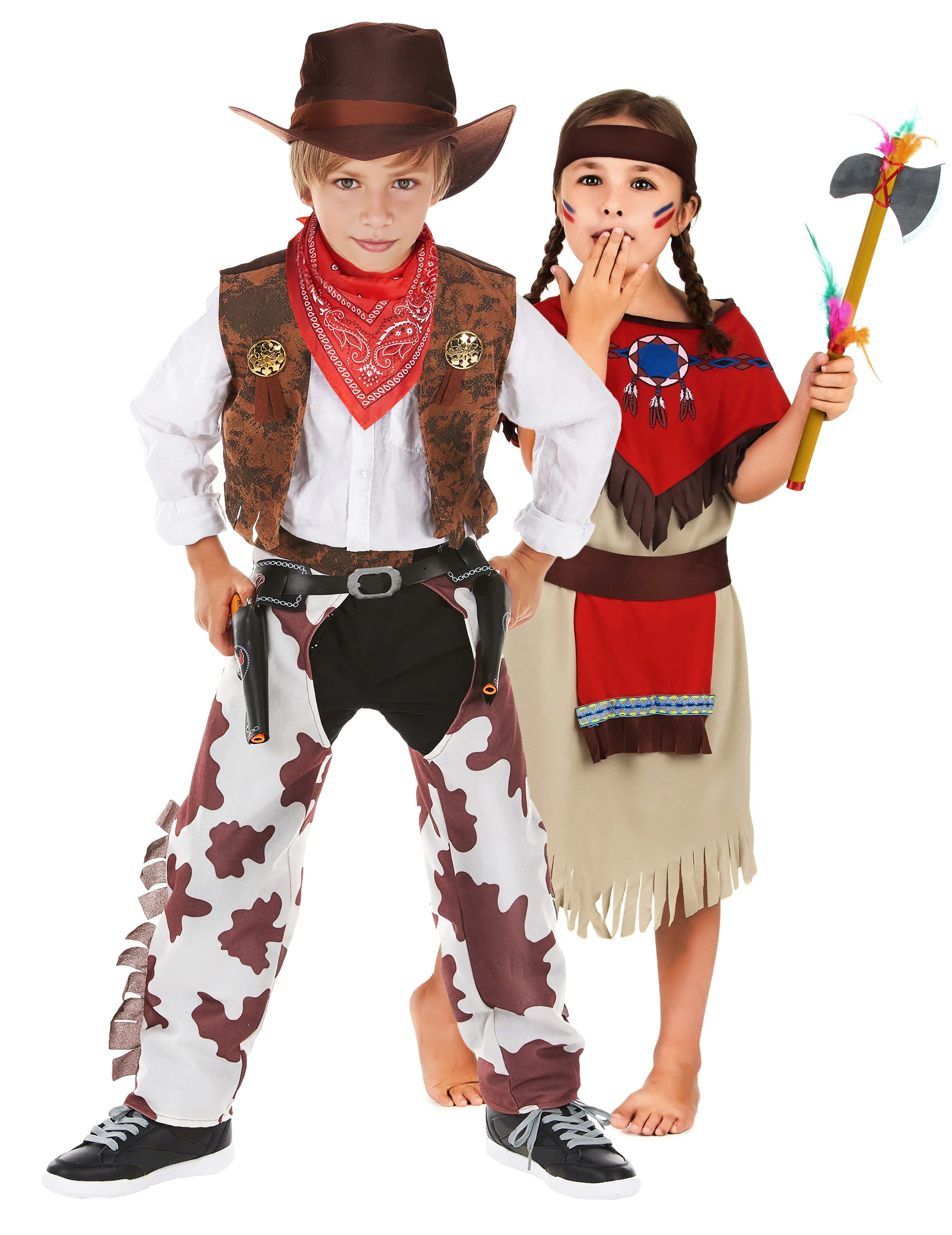 Cowboy und Indianerin Kostüm für Kinder von BCI