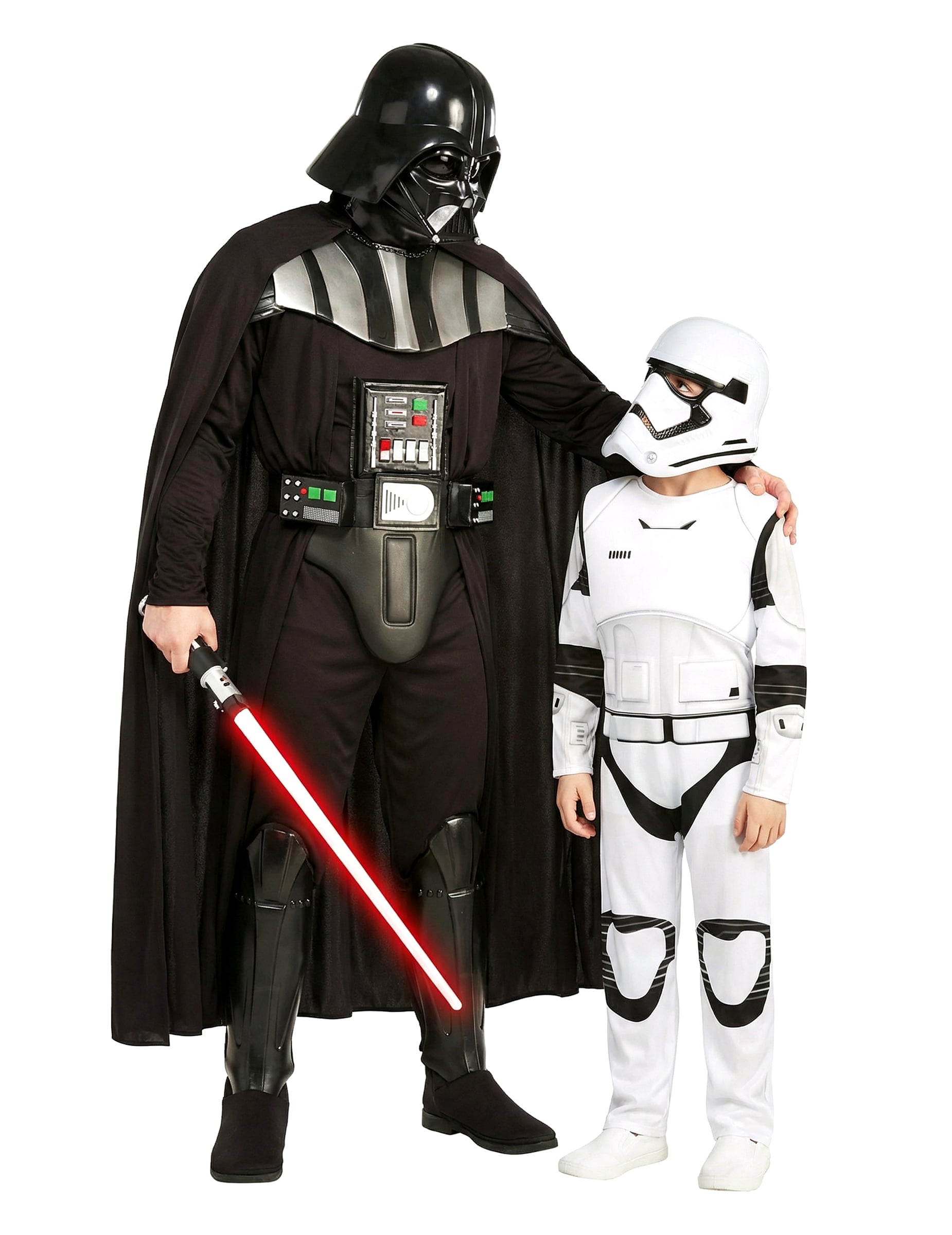 Darth Vader und Stormtrooper Partnerkostüm Eltern Kind - Star Wars Kostümset für Karneval, Halloween + Mottoparty Darth Vader und Stormtrooper Partnerkostüm Eltern Kind - Star Wars Kostümset für Karneval, Halloween + Mottoparty von BCI