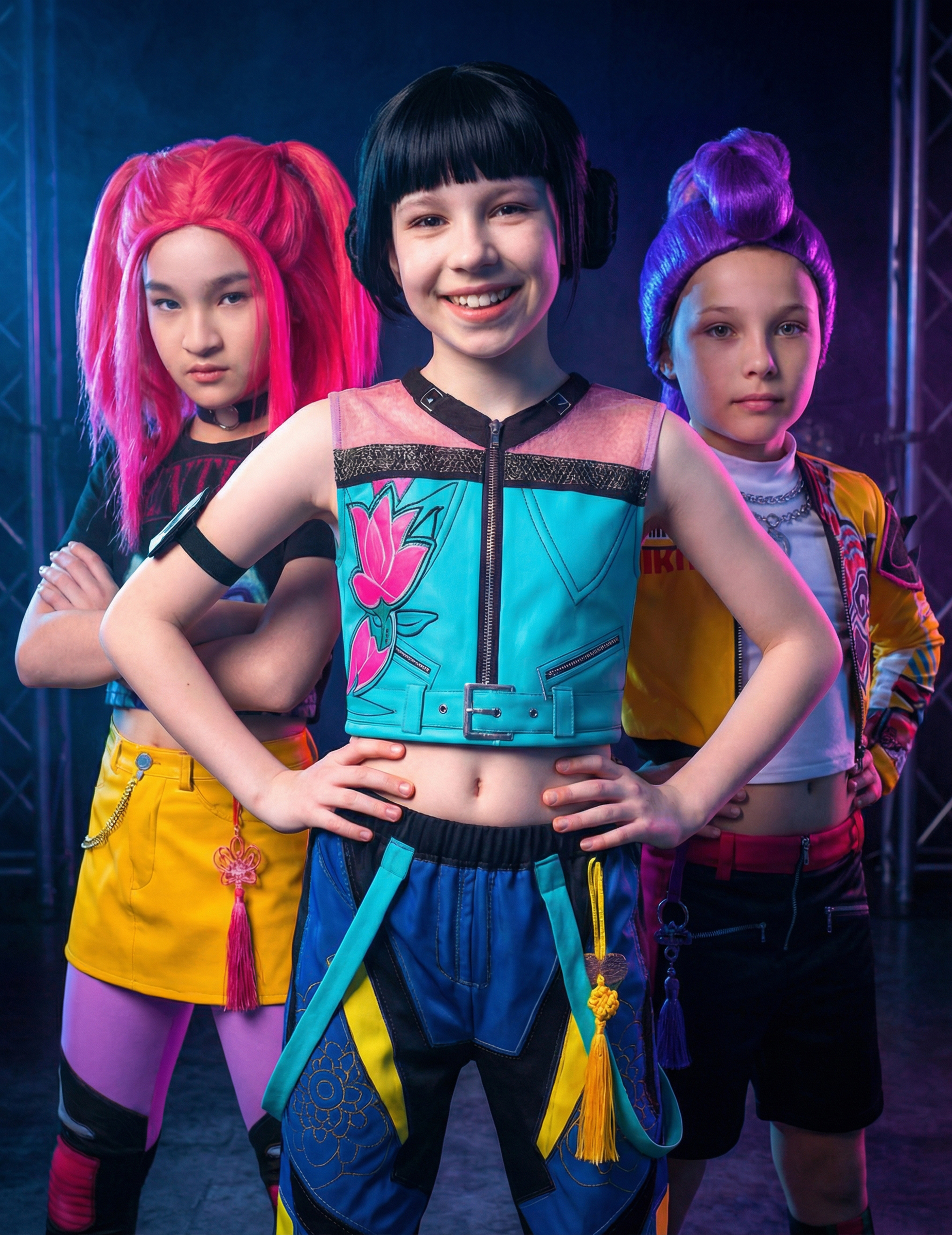 Huntrix Kpop Demon Hunter Gruppenkostüm für Kinder Huntrix Kpop Demon Hunter Gruppenkostüm für Kinder von BCI