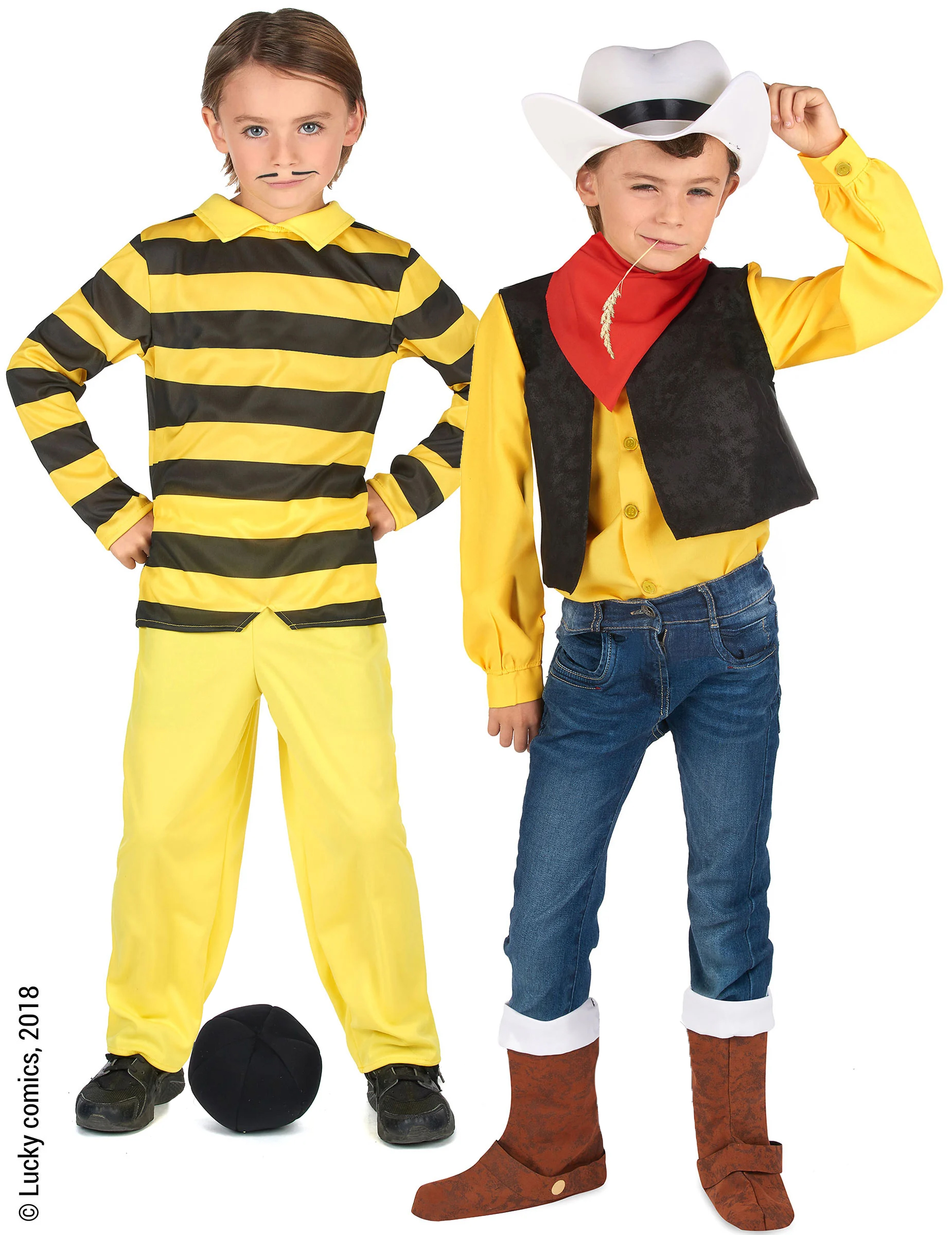 Lucky Luke und Dalton Paarkostüm für Kinder bunt Lucky Luke und Dalton Paarkostüm für Kinder bunt von BCI