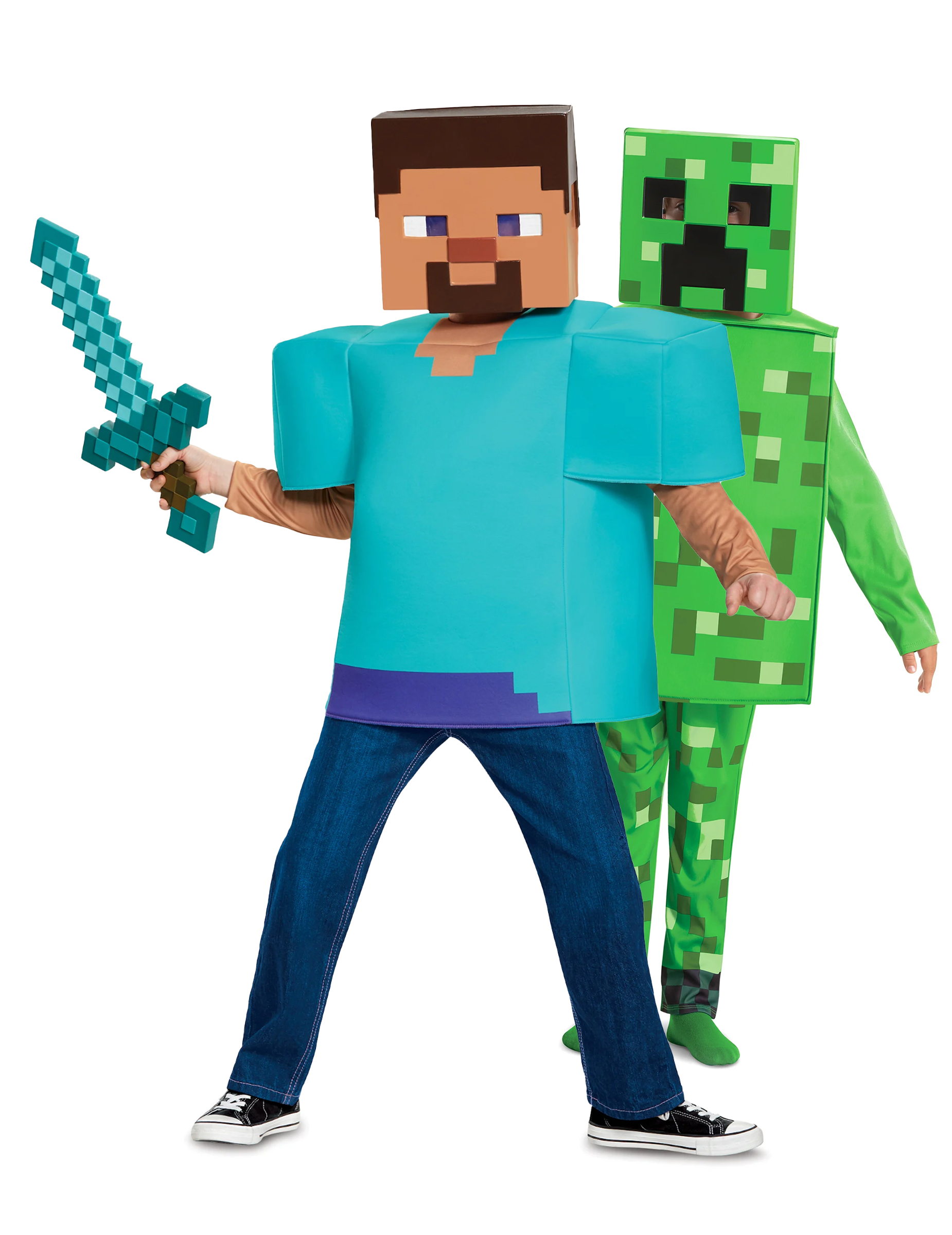 Minecraft Kinder Paarkostüm Steve und Creeper von BCI