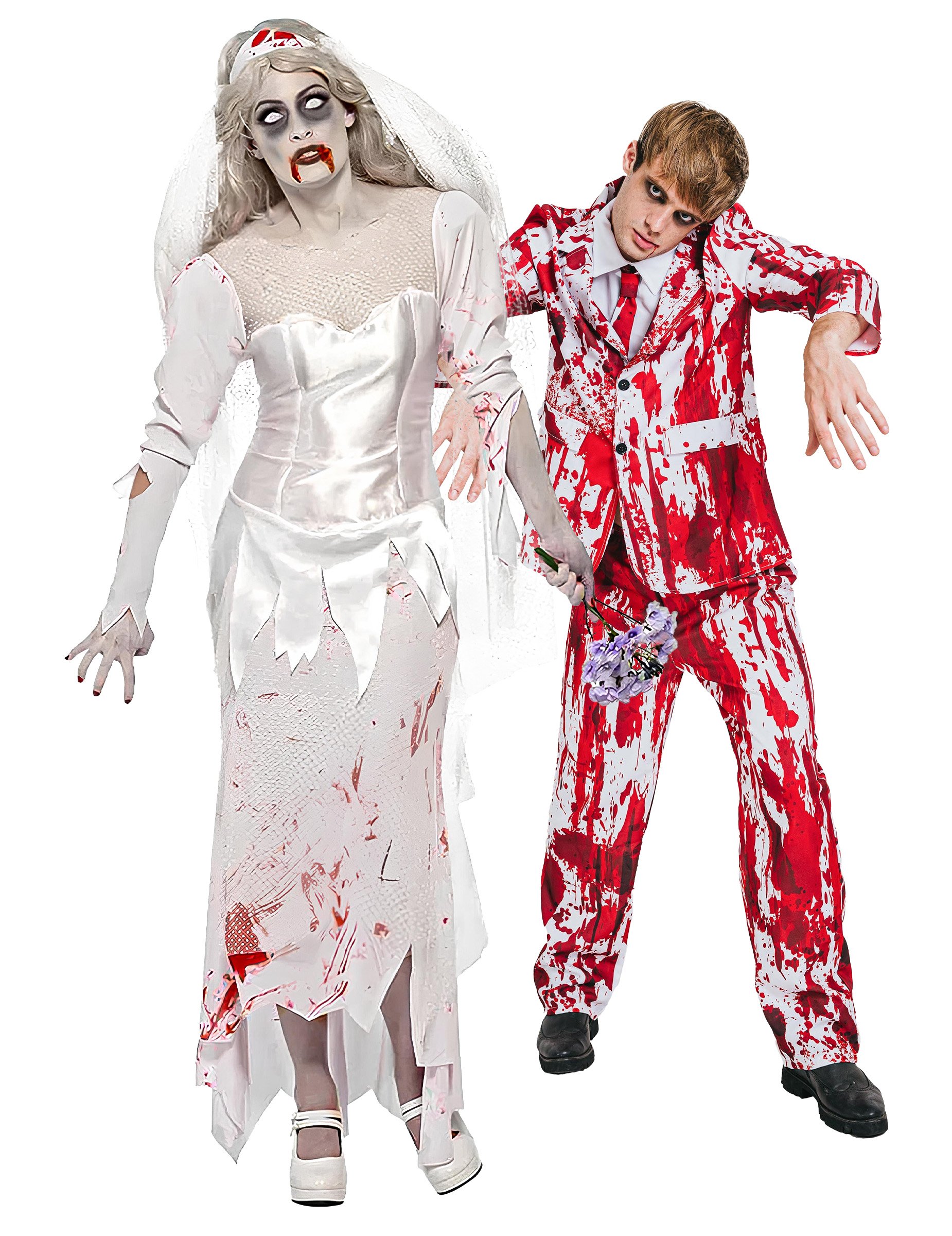 Paarkostüm Blutiges Ehepaar für Erwachsene Paarkostüm Blutiges Ehepaar für Erwachsene von BCI