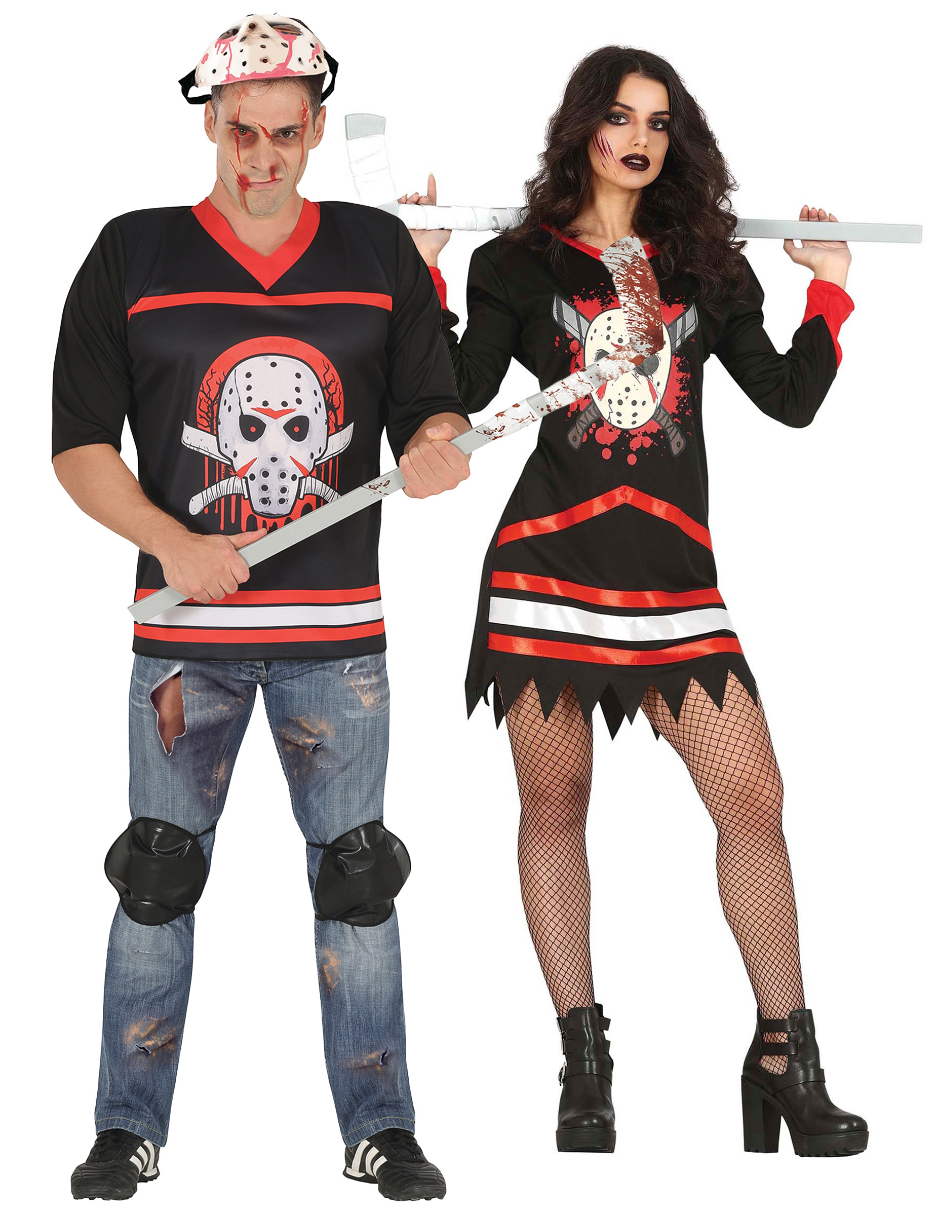 Paarkostüm Hockey Killer für Erwachsene Paarkostüm Hockey Killer für Erwachsene von BCI