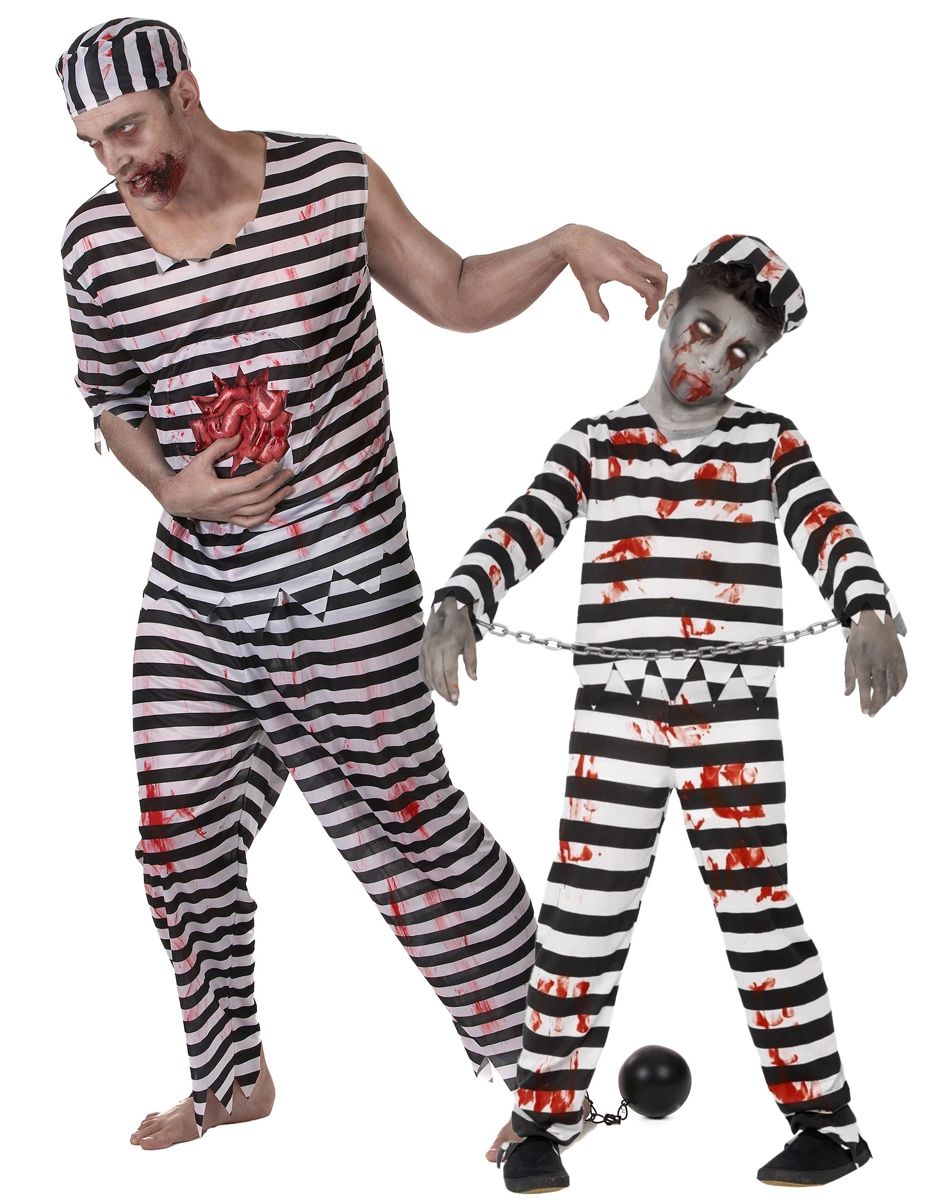 Paarkostüm Zombie Gefängnisduo für Erwachsene und Kind Paarkostüm Zombie Gefängnisduo für Erwachsene und Kind von BCI