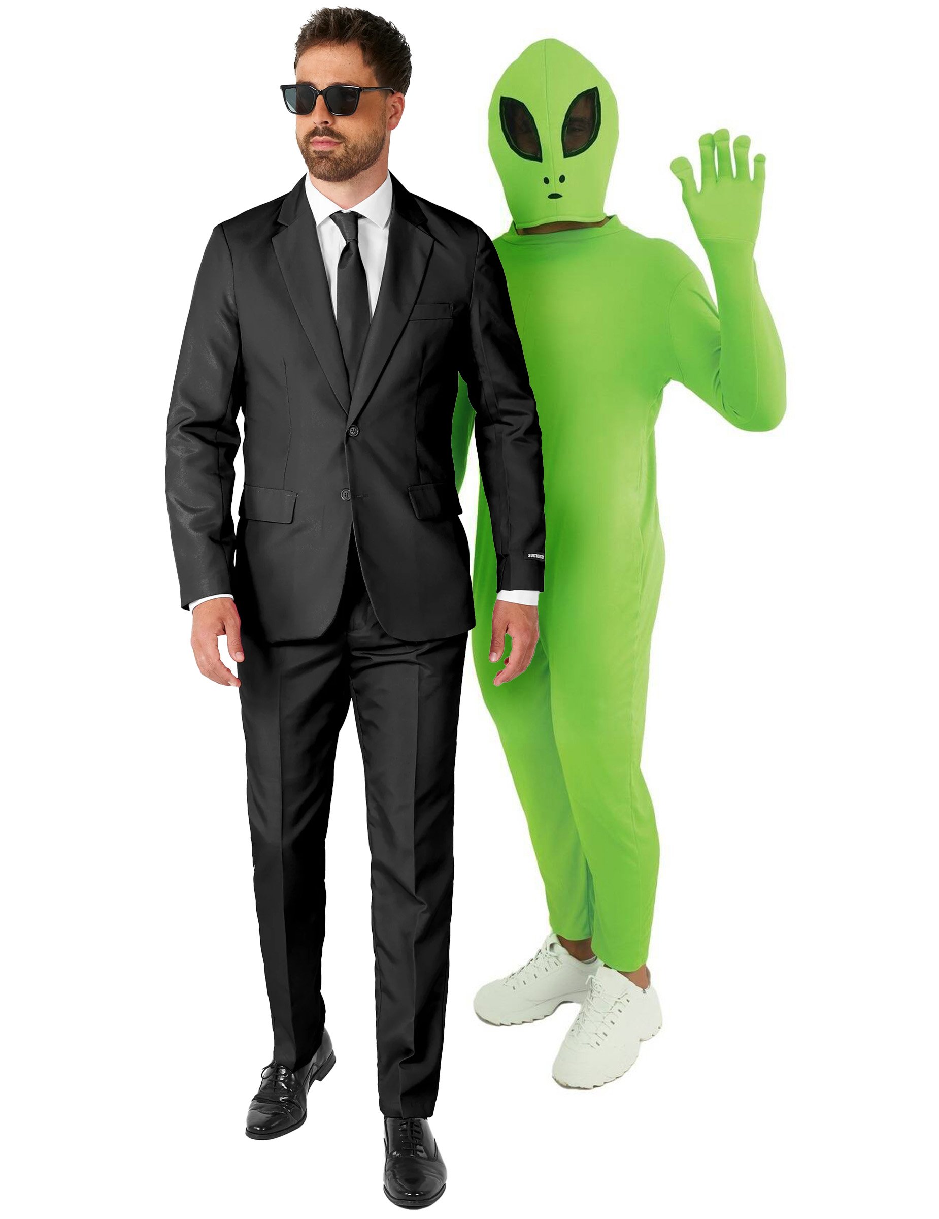 Paarkostüm mit Agent in Schwarz und Außerirdischer für Erwachsene Paarkostüm mit Agent in Schwarz und Außerirdischer für Erwachsene von BCI