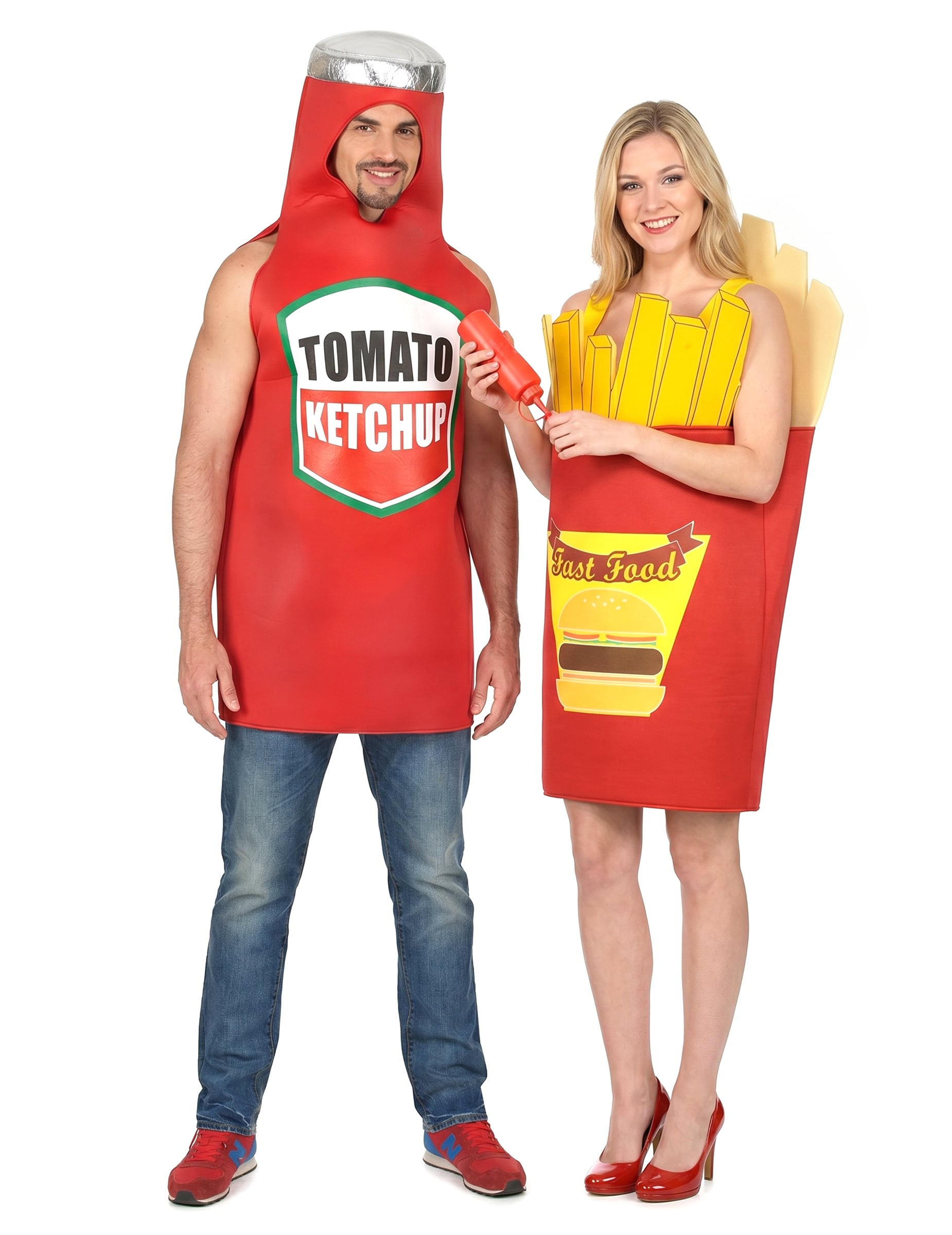 Pommes und Ketchup Partnerkostüm für Erwachsene Pommes und Ketchup Partnerkostüm für Erwachsene von BCI