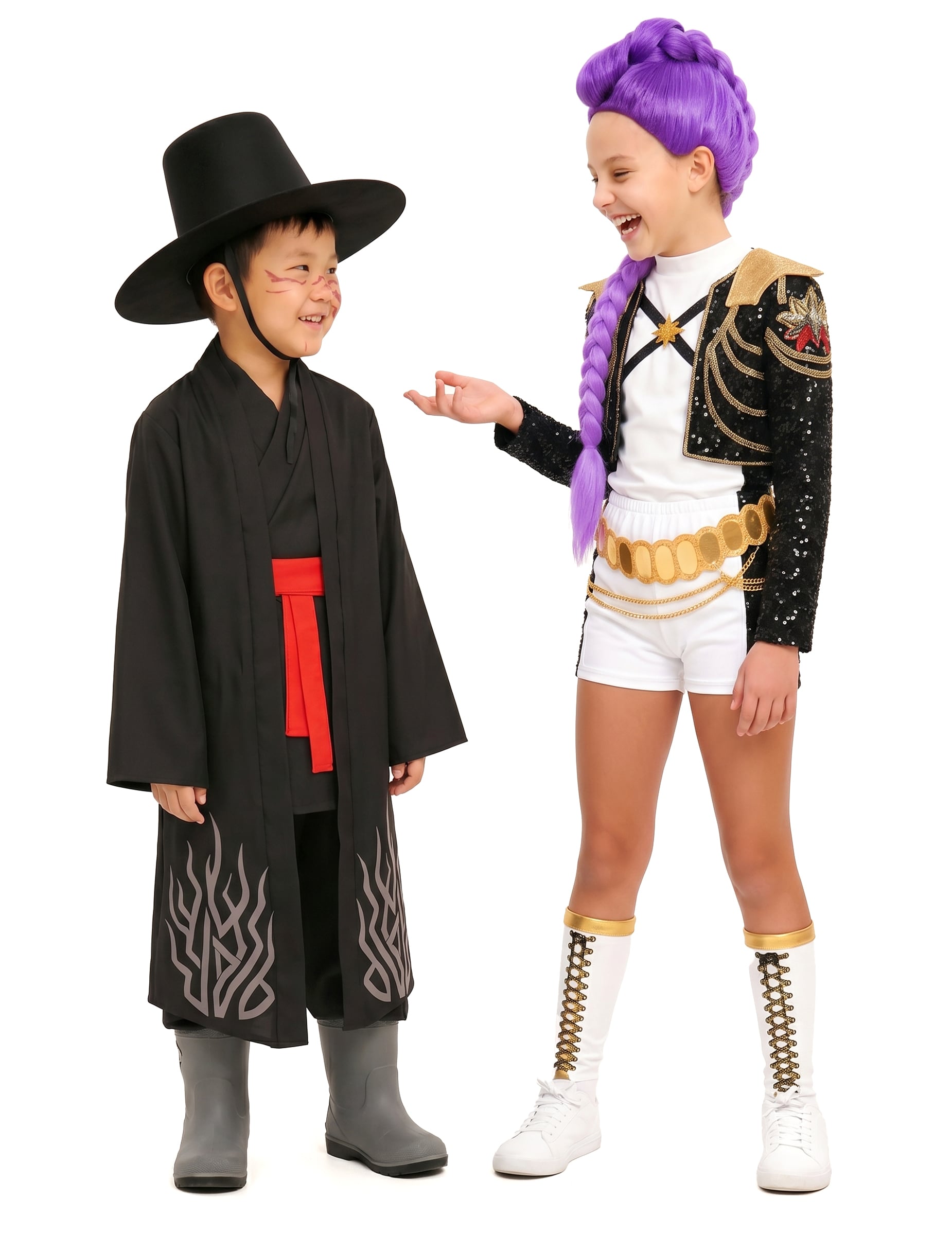 Rumi und Dämon Kpop Demon Hunters Paarkostüm für Kinder Rumi und Dämon Kpop Demon Hunters Paarkostüm für Kinder von BCI