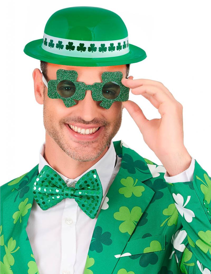 Set St.Patrick's Day Fliege Melone und Brille Erwachsene grün von BCI