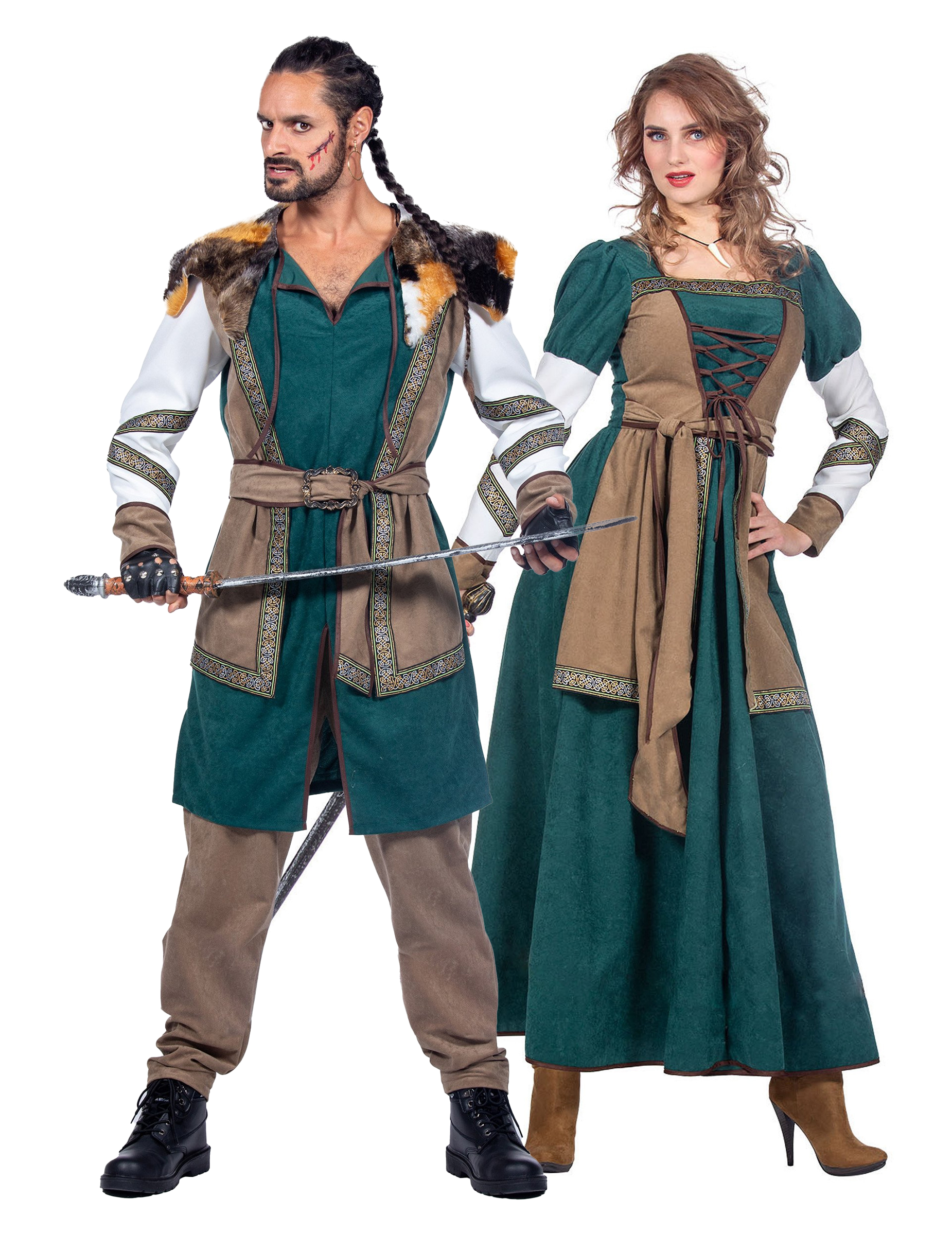 Wikinger Krieger Paarkostüm für Erwachsene Wikinger Krieger Paarkostüm für Erwachsene von BCI