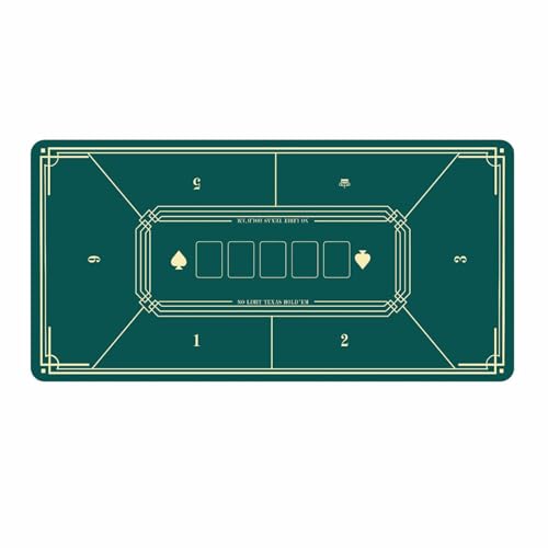 BCJMKDX Poker-Matten. Professionelle Tisch-Layout-Matte mit Tragetasche, Gummi-Spiel-Layout-Tischabdeckung for Partys(Green,L) von BCJMKDX