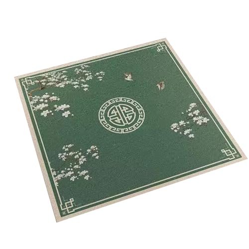 Poker-Matten. Mahjong-Tischmatte, Tisch-Spielmatten, grün, rutschfest und geräuschreduzierend, Poker-Matte, Kartentisch-Abdeckung, Brettspiel-Tischmatte, quadratische Spielmatte(23.6x23.6inch/60x60cm) von BCJMKDX