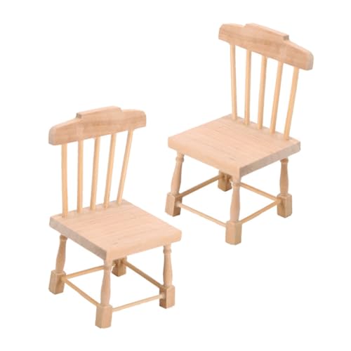 2 Stück Mini Stuhl Mit Dünner Linie Kleiner Stuhl Möbel Puppenhaus Mini Stuhl Holz Miniatur Stuhl Mini Hauszubehör Mini Holzstühle Mini Holzstühle Mini Zubehör BCOATH von BCOATH