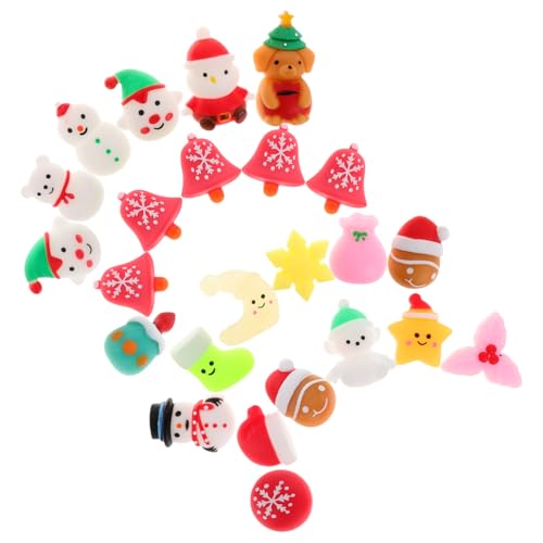 24st Spielzeug Kneifen Weihnachts-Squishy Dehnbares Weihnachtsspielzeug Matschiges Spielzeug Für Kinder Weihnachtsspielzeug Masse Druckentlastungsspielzeug Quetschspielzeug BCOATH von BCOATH