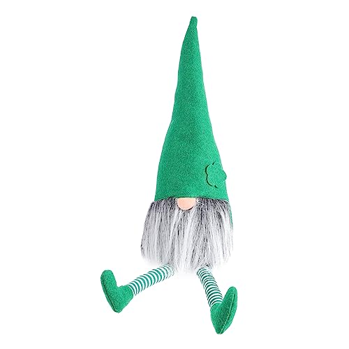 BCOATH 1 STK Zwerg Elf Puppe Cute Decor Safe Toy Comfortable doll Kaninchenpuppe Schwedische Tomtes-Puppe Spielzeuge Zubehör für die Osterparty interessante Fotorequisite Stoff Green von BCOATH