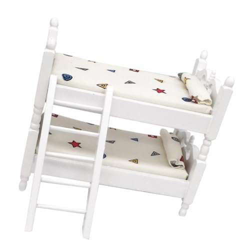 BCOATH 1 Satz 12 Puppenhaus-Modellmöbel Etagenbett für Puppenschlafzimmer Mini-Etagenbettmodell Dekoration Schlafzimmer Bedroom Decor Spielzeug Mini-Hausmöbel Puppenhausmöbel Requisiten von BCOATH