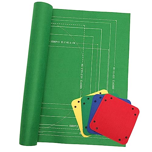 BCOATH 1 Satz 2000 Filzmatte Puzzle unterlage Puzzle Matte puzzlepad grün Puzzle-Aufbewahrungsmatte Puzzlematten für Puzzles Spielzeug Rätselmatte Puzzle-Aufbewahrungsdecke Army Green von BCOATH