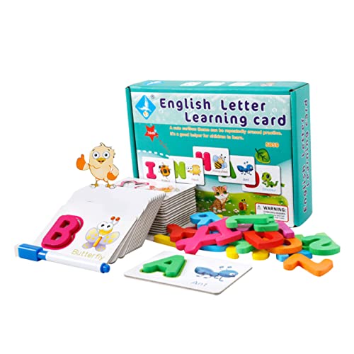 BCOATH 1 Satz Alphabet-Karte interaktives Spielzeug kindergeburtstags mitgebsel Spielzeuge Puzzle-Spielzeug Kinderspielzeug pädagogisches Spielzeug kognitives Spielzeug Hölzern Green von BCOATH