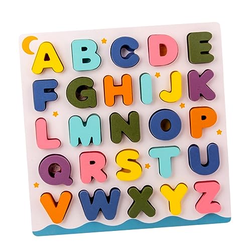 BCOATH 1 Satz Alphabet-blöcke-Puzzle-Spielzeug Kinderblöcke Kinder Tylonal Bausteine ​​für Kinder 3D-Buchstaben-rätsel Für Kleinkinder Passendes Spielzeug Für Kinder Steckpuzzles Hölzern von BCOATH