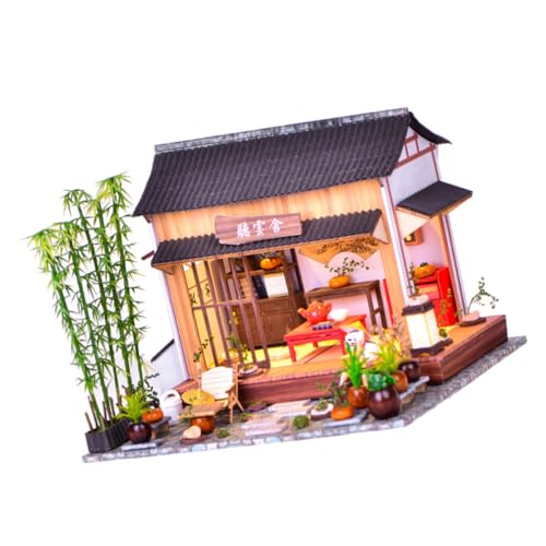 BCOATH 1 Satz DIY Chinesischer Innenhof Miniaturen Mini-Spielzeug 3D- -Puzzle Miniaturdekoration Feenhaftes Spielzeug Hausmodell Selber Bauen Miniatur-zubehör Miniaturornament Plastik von BCOATH