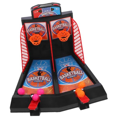 BCOATH 1 Satz Doppelschussmaschine Tabletop-Sportspiele Tisch-Basketballkorb kinderspielzeug interaktives Spielzeug Indoor-Basketballkorb Kinderbasketball Desktop-Spiel für Kinder Plastik von BCOATH