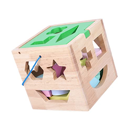 BCOATH 1 Satz Holzblock Spielzeug dartscheibe Kinder kühli Kinder kiddibuzz kindes Bausteine ​​für Kinder passende Formen für Kinder kognitive Spielsachen geometrische Holzblöcke hölzern von BCOATH