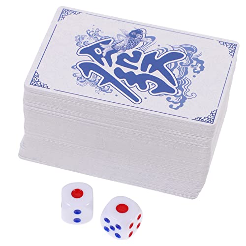 BCOATH 1 Satz Mahjong-Poker chinesisches Mahjong Party-Mahjong-Kit Mini-Mahjong-Kartenset Tragbares Mahjong-Kartenset Spielzeug Mahjong-Karte für zu Hause Reise-Tischspiel Mahjong-Karte von BCOATH