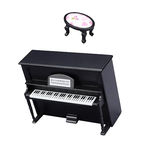 BCOATH 1 Satz Mini Klavierstuhl Holz Mini Piano Dekoration Mini Möbel von BCOATH