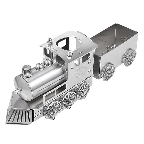 BCOATH 1 Satz Modelleisenbahn -dekor Vintage Zugdekoration Dampflokomotive Vintage-zugmodell Desktop-Zug Schreibtisch-Zug-Ornament Fahrzeugbau Retro Auto Silver Rostfreier Stahl von BCOATH