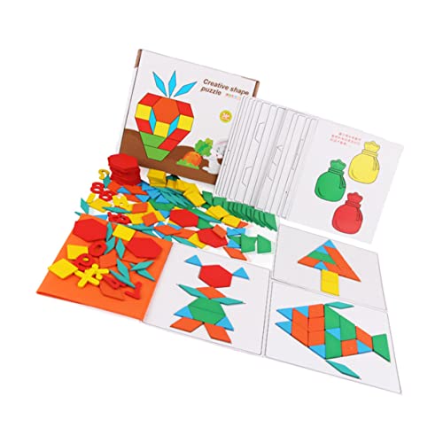 BCOATH 1 Satz Puzzle Rätsel für Kinder Kinderspielzeug Kinder Spielen Spielzeug Tangram Kinder rätsel Toys for Spielzeug aus Holzblöcken Tamgram für frühes Lernen hölzern Colorful von BCOATH