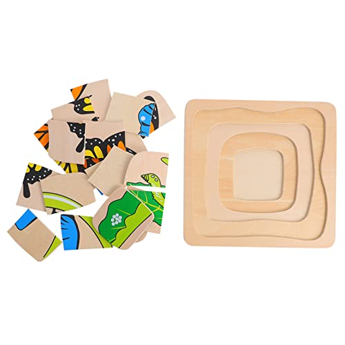 BCOATH 1 Satz Puzzle aufwachsen Schmetterlingsspielzeug für Kinder Kinderspielzeug interaktives Spielzeug Kinder entwicklung Kleinkind-Puzzle Kleinkindspielzeug Cartoon-Puzzle Holzpuzzle von BCOATH