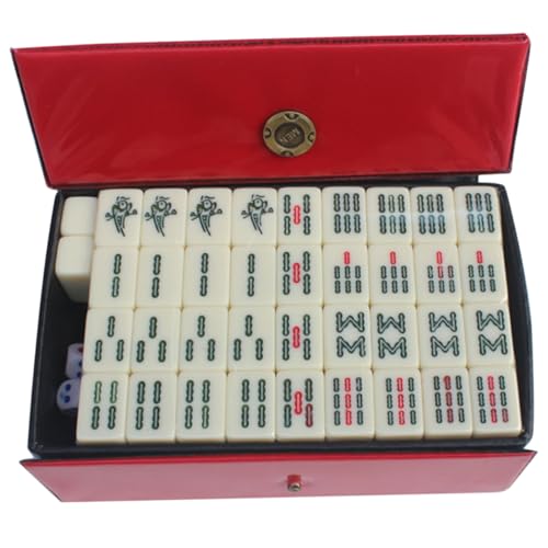 BCOATH 1 Satz Reise Freizeit Mahjong Mini-Mahjong-Set Mahjong Spiele Tragbares Mahjong-Set tragbares Mahjong-Spiel Mahjong-Kit chinesisches Mahjong-Spiel Mahjong für unterwegs Acryl von BCOATH