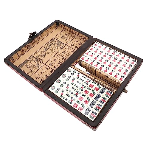 BCOATH 1 Satz Reise-Mahjong familienspiele Family Game Mahjong-Spielzeug Fun Toy Fluggesellschaft Mahjong Spielzeug für die Reise Mahjong Reisespielzeug Reise-Brettspiel-Requisite Acryl von BCOATH