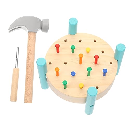 BCOATH 1 Satz Simulations-Tippspiel Spielzeug für Kleinkinder kinderbeschäftigung Kid Toys Spielset Werkbank Hammer Spielzeug Lustiges Spielspielzeug für Kinder Lernspielzeug Holz von BCOATH