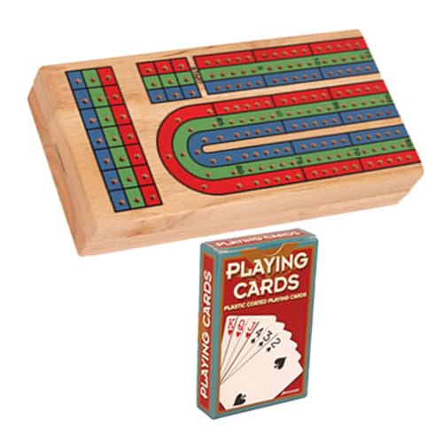 BCOATH 1 Satz Traditionelles Cribbage-Board Schachbrett Klassisches Cribbage-Board Cribbage Board Lustig Wiederverwendbares Krippenbrett Dekoratives Cribbage-kartenspiel Hölzern von BCOATH