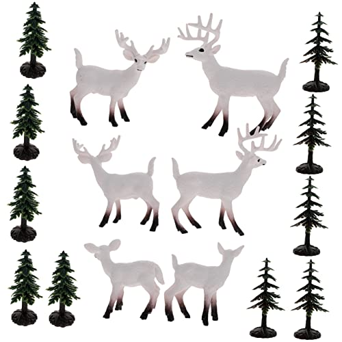 BCOATH 1 Satz Weißwedelhirsch-Modell Feengarten-Ornament Hirschfiguren Hirsch-Statue Spielzeug für Kinder kinderspielzeug Weihnachtsschmuck Tiere Wildtierspielzeug kleine Tierfiguren PVC von BCOATH