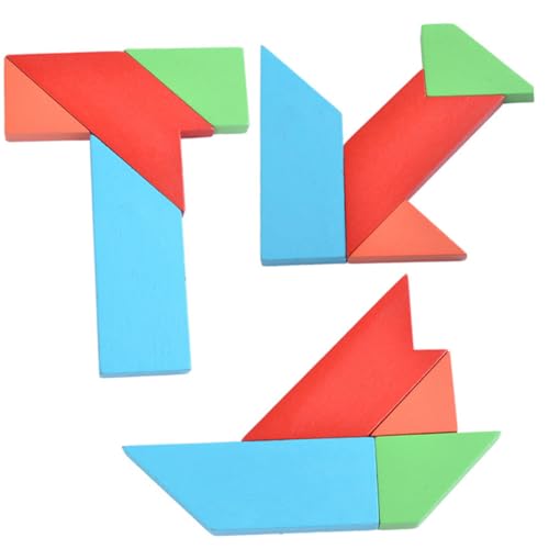 BCOATH 1 Schachtel Holz-Tangram Lustiges Tangram-Spielzeug Tierspielzeug Kinder Spielset Tiere Puzzles Puzzle-bausteine Früherziehungsspielzeug Spielzeuge Kinder Rätsel Holzpuzzle Bambus von BCOATH