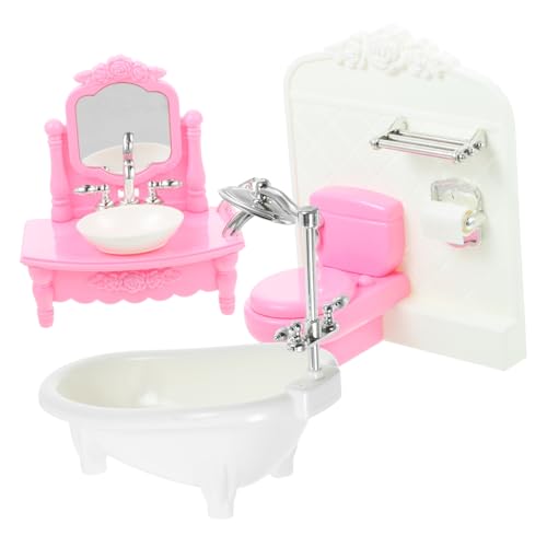 BCOATH 1 Set Badezimmermodell Aus Kunststoff Miniaturmodell Für Kinder Badewanne Mini Hausornament Zufälliger Farbe Ideales Spielzeug Für Kreative Rollenspiele von BCOATH