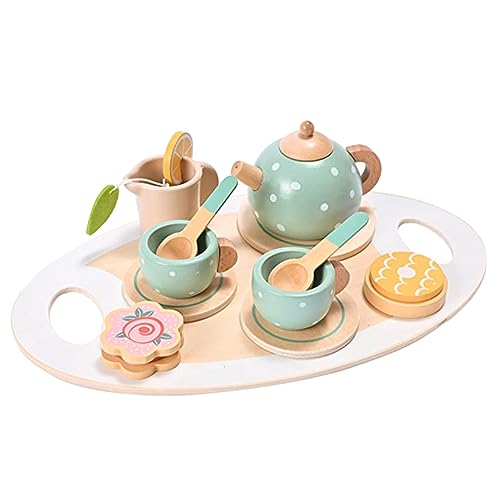 BCOATH Tee Set Für 15 Teiliges Miniatur Teegeschirr Für Rollenspiele Realistische Und Tassen Ideal Für Tea Party Aktivitäten Holzspielzeug Für Kreative Spiele von BCOATH