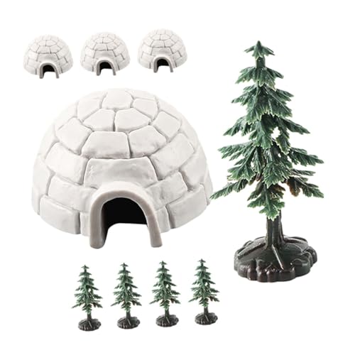 BCOATH 1 Set Iglu Modell Weihnachtsschmuck Weihnachtsdekoration Ornamente Für Ornamente Für Den Weihnachtsbaum Weihnachtsdekoration Für Mikro Landschaft Winter Kunststoff von BCOATH